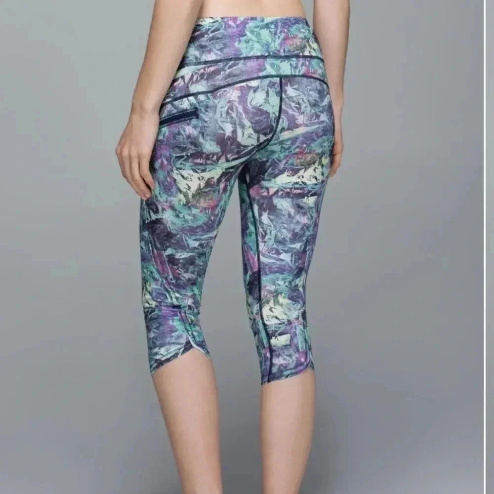 Lululemon Run Top Speed Crop Iridescent Multi Size 6 - Picture 3 of 14